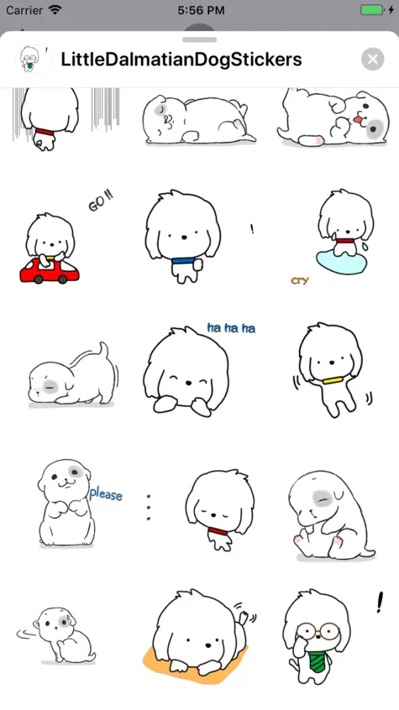 Little Dalmatian Dog Stickers Screenshots