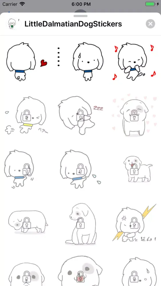 Little Dalmatian Dog Stickers Screenshots