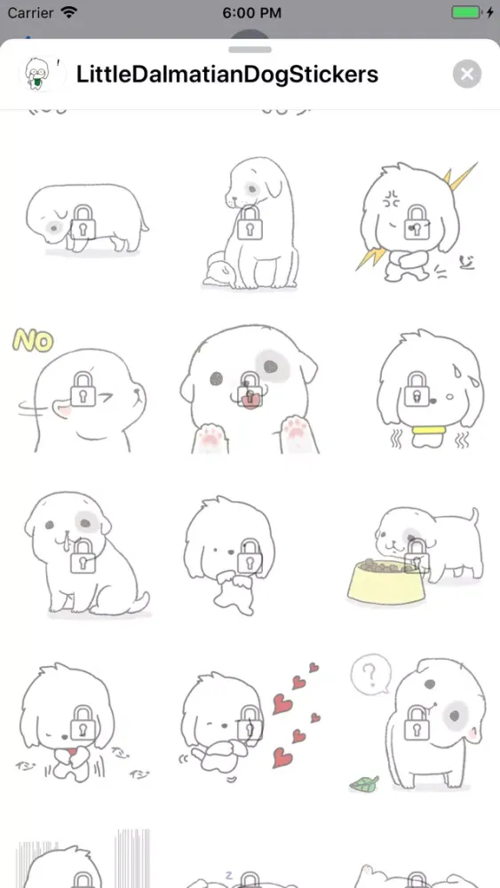 Little Dalmatian Dog Stickers Screenshots