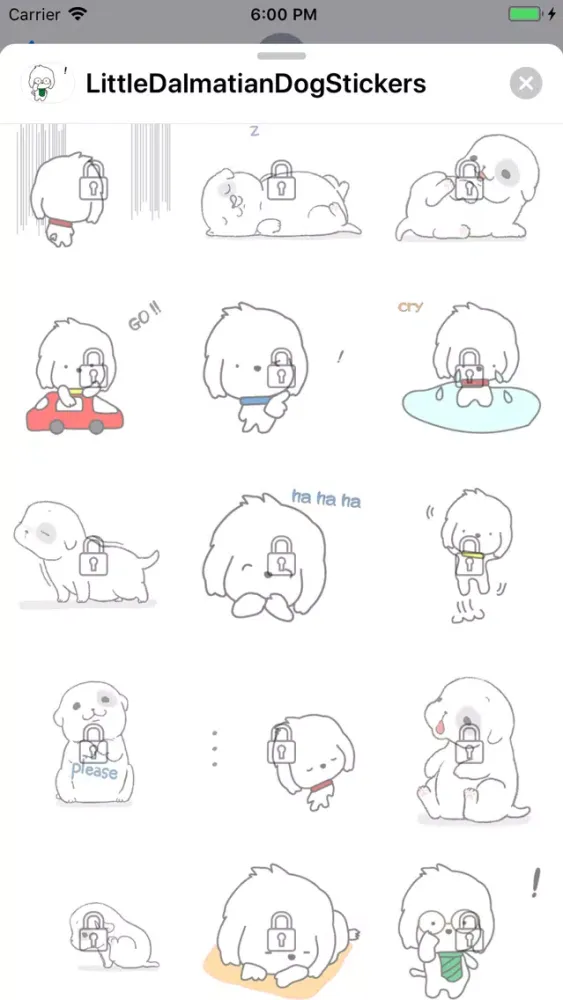 Little Dalmatian Dog Stickers Screenshots