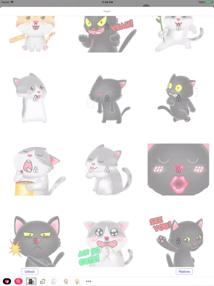 Mr Meow Stickers Pack iPad 應用截圖