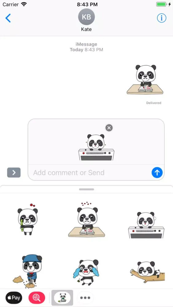 Screenshot di Panda Daily Stickers Pack