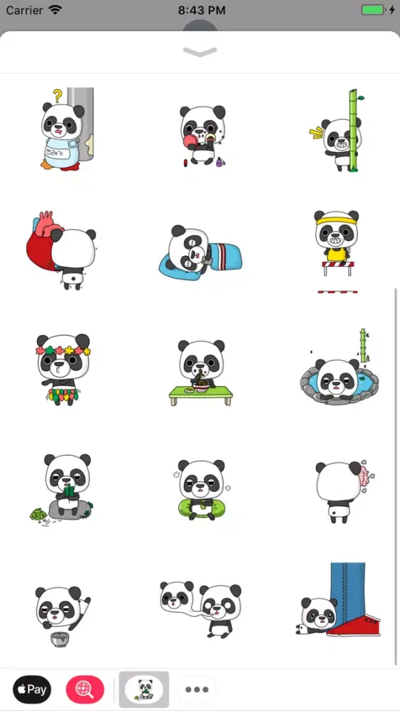 Screenshot di Panda Daily Stickers Pack