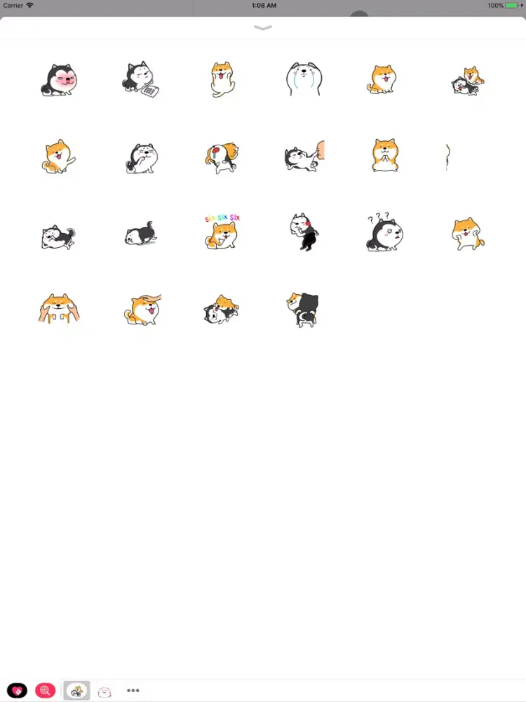 Capturas de pantalla de Cute Shiba Husky Friend Sticke iPad 