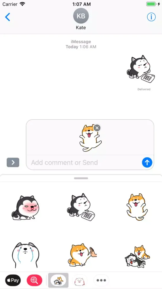 Capturas de pantalla de Cute Shiba Husky Friend Sticke