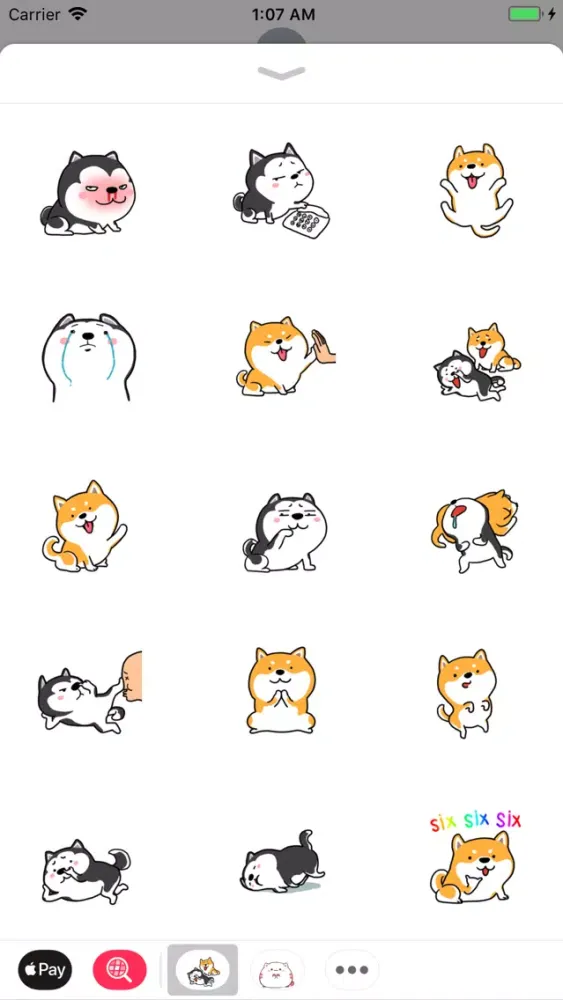Capturas de pantalla de Cute Shiba Husky Friend Sticke