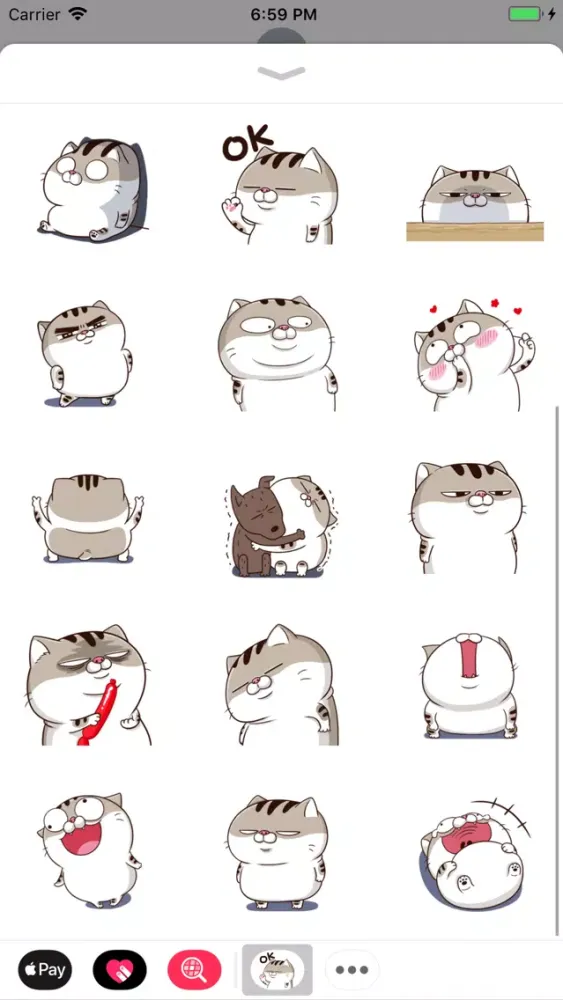 تصاویر Tabby Cat Cute Stickers Pack