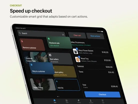 Shopify Point of Sale (POS) iPad  Screenshots