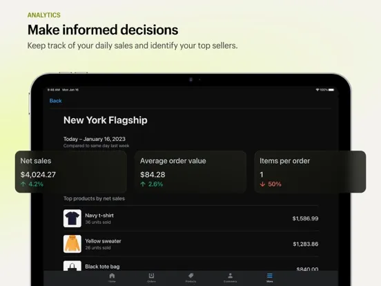 Shopify Point of Sale (POS) iPad  Screenshots