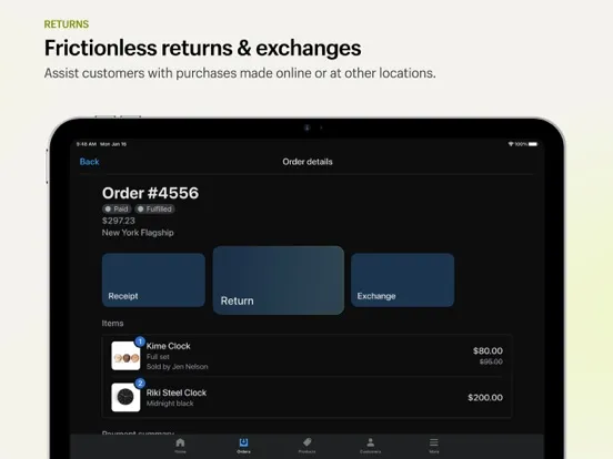 Shopify Point of Sale (POS) iPad  Screenshots