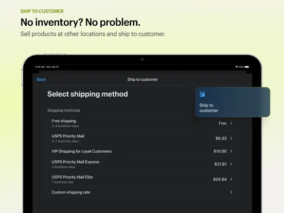 Shopify Point of Sale (POS) iPad  Screenshots