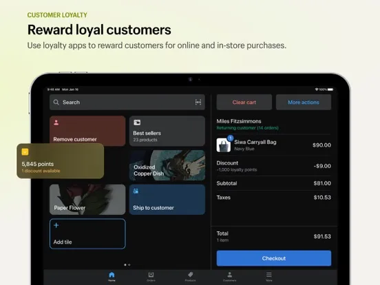 Shopify Point of Sale (POS) iPad  Screenshots