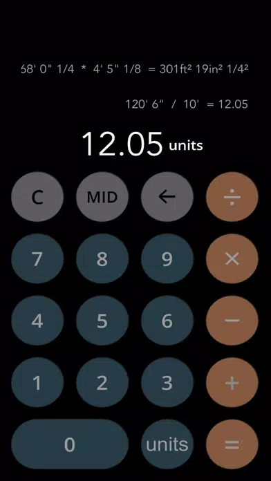 Imperial Calculator سکرین شاٹس