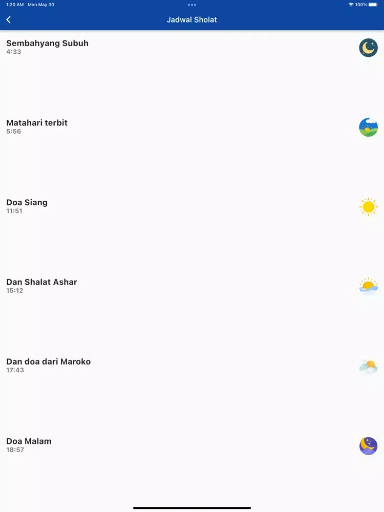 Screenshot di Jadwal Sholat - Adzan iPad 