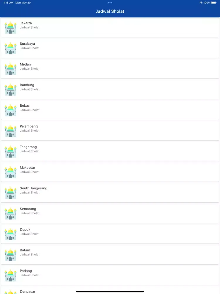 Screenshot di Jadwal Sholat - Adzan iPad 