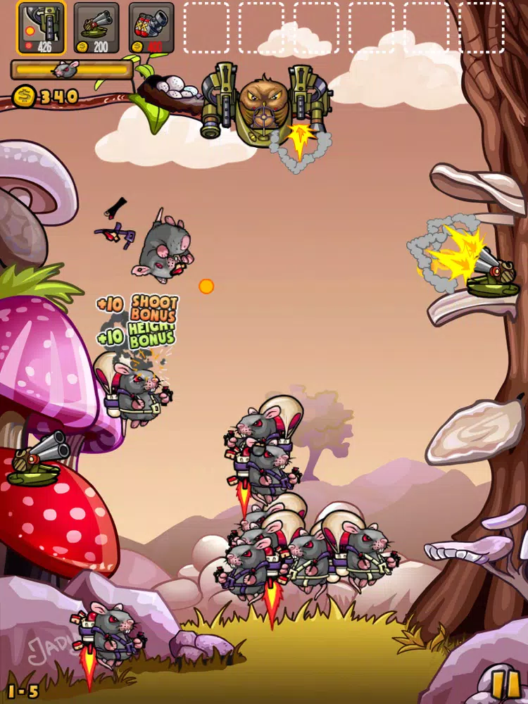 ภาพหน้าจอของ Jetrats Defense iPad 