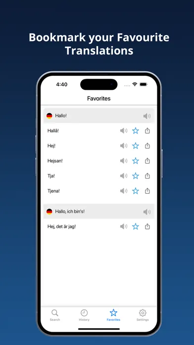 Tangkapan skrin German Swedish Dictionary +