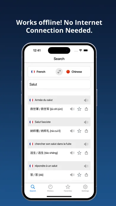 Capturas de pantalla de French Chinese Dictionary +