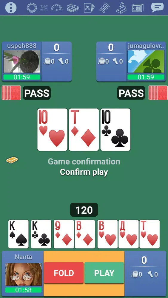 Thousand 1000 Online card game Screenshots