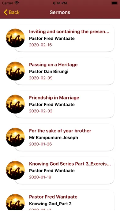 Captures d'écran de Makerere Full Gospel Church