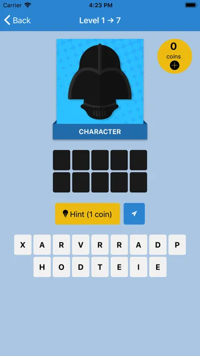 ภาพหน้าจอของ Guess the Character Quiz Game