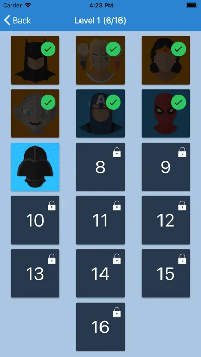 ภาพหน้าจอของ Guess the Character Quiz Game
