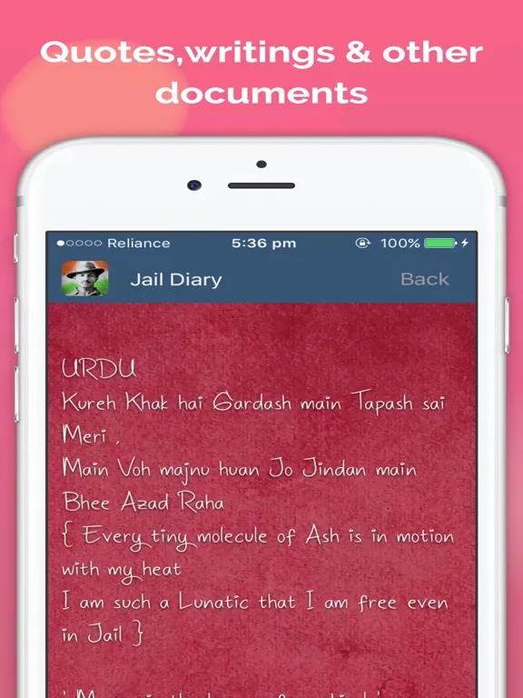 Jail Diary of Shaheed Bhagat Singh iPad  سکرین شاٹس