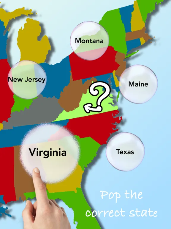 Capturas de pantalla de U.S. bubbles lite: US map quiz iPad 