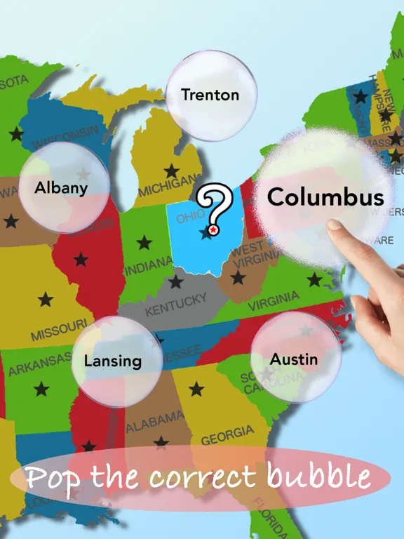 Capturas de pantalla de U.S. bubbles lite: US map quiz iPad 