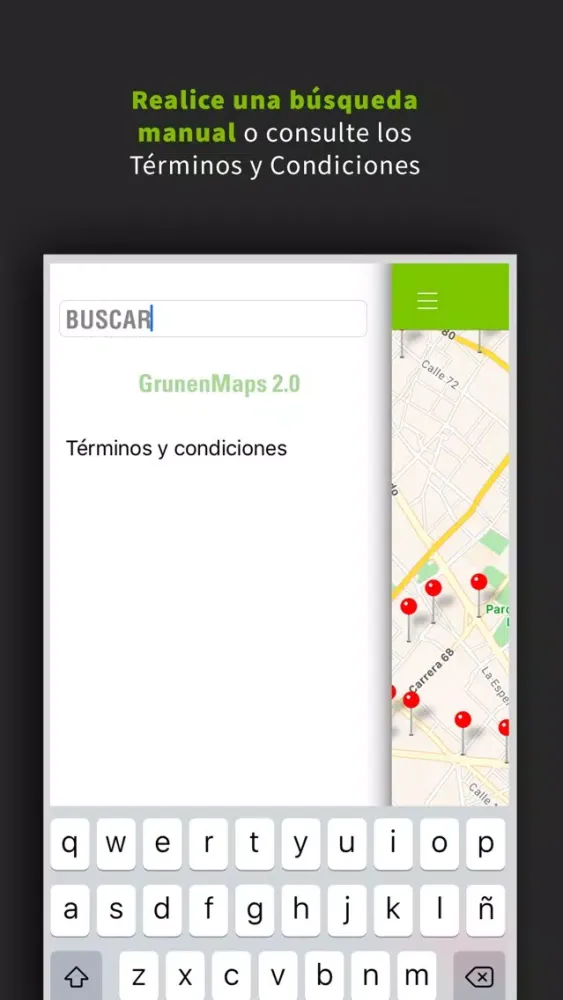 Zrzuty ekranu GrünenMaps