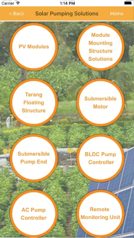 Screenshot di Jain Solar Pumping Solutions
