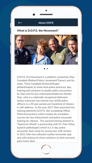 Capturas de tela do Police encounter App - D.O.P.E