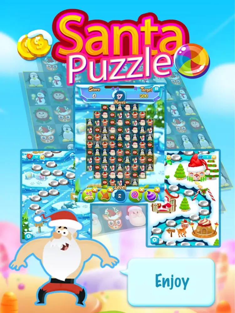 Capturas de pantalla de Santa Claus Christmas Puzzle iPad 