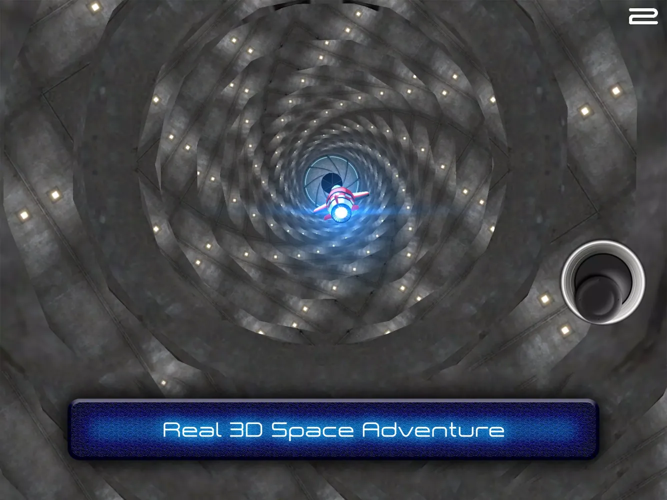 ภาพหน้าจอของ Tunnel Trouble 3D - Space Jet