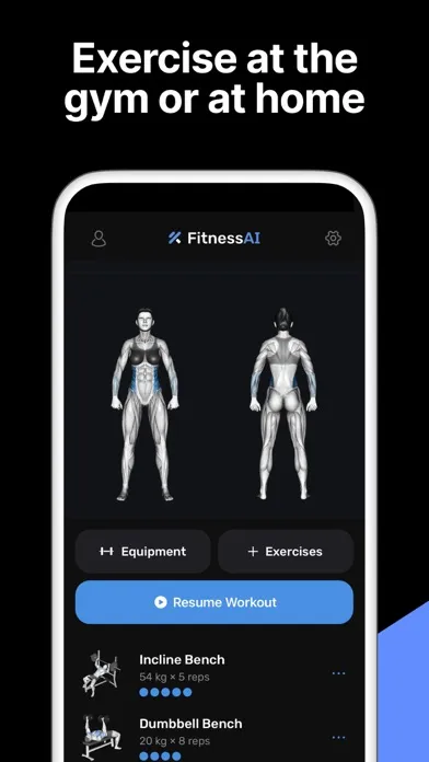 Fitness AI Gym Workout Planner स्क्रीनशॉट