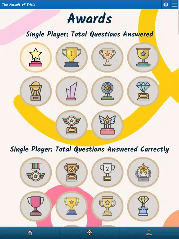 Capturas de tela do The Pursuit of Trivia iPad 