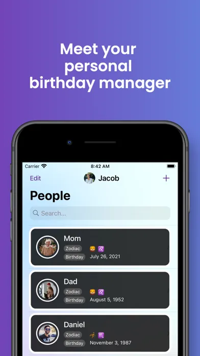 Capturas de tela do Zodiacally: Birthday Manager