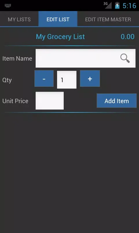 Shopping List Lite Screenshots