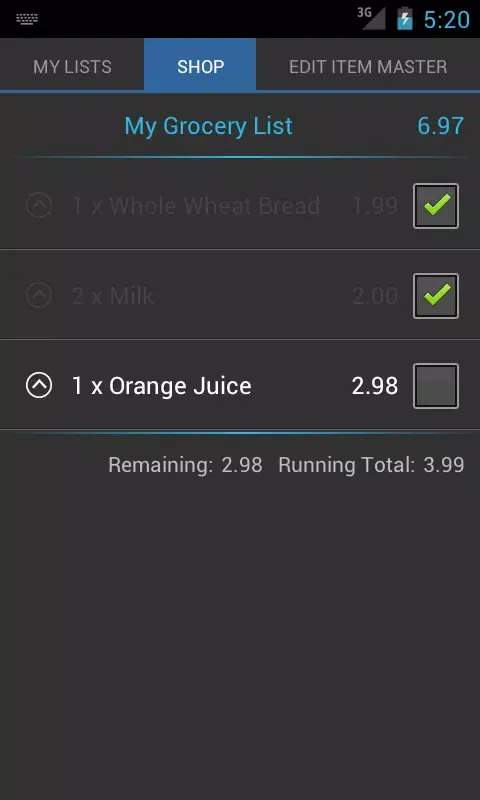 Shopping List Lite Screenshots