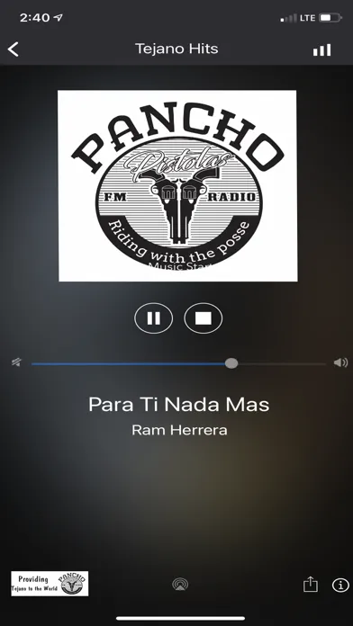 Tangkapan layar Pancho Pistolas Radio