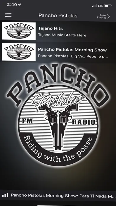 Tangkapan layar Pancho Pistolas Radio