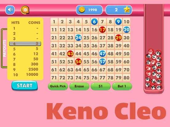 Keno Cleo - Classic Keno game iPad 应用截图
