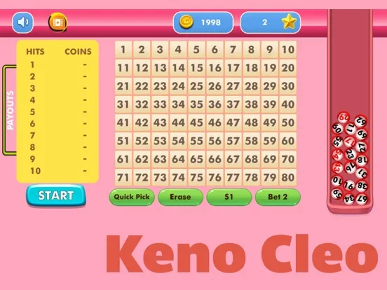 Keno Cleo - Classic Keno game iPad 应用截图