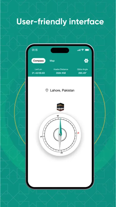 Capturas de tela do Jamaat Qibla Direction