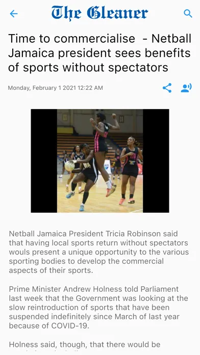 Capturas de pantalla de Jamaica Gleaner