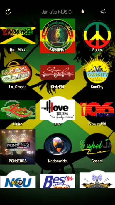 Tangkapan skrin Jamaica Music ONLINE Radio