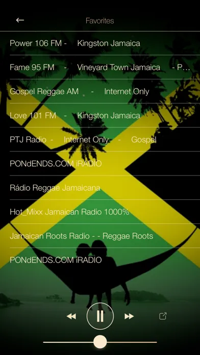 Tangkapan skrin Jamaica Music ONLINE Radio