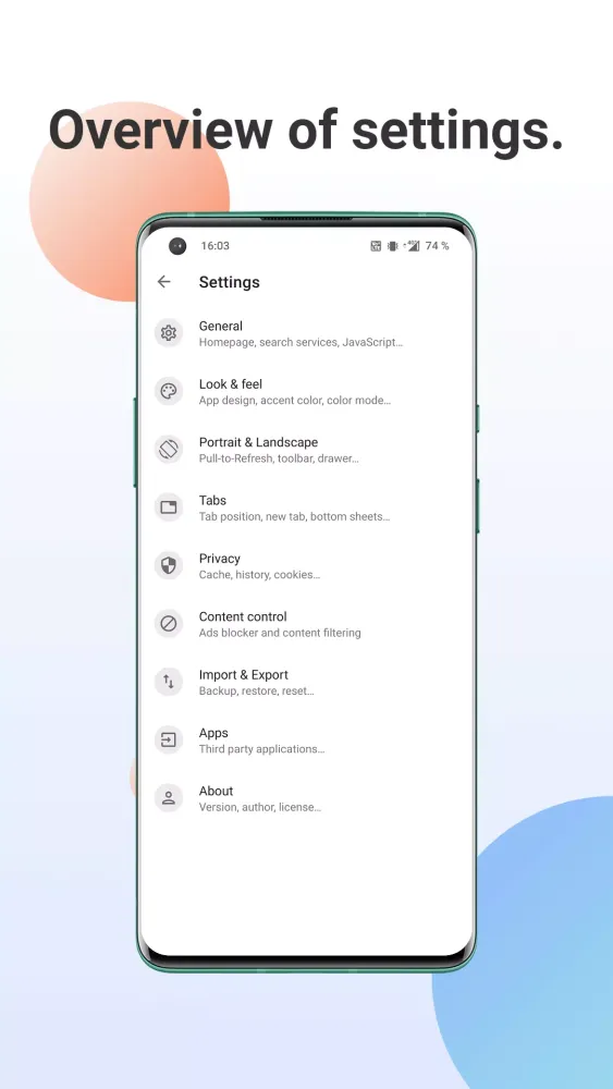 Tangkapan skrin Styx Browser