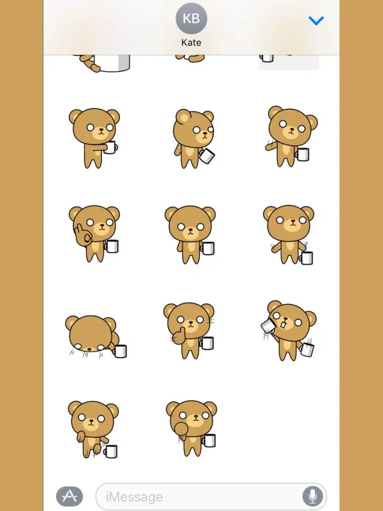 Coffee Bear Animated Stickers iPad 应用截图