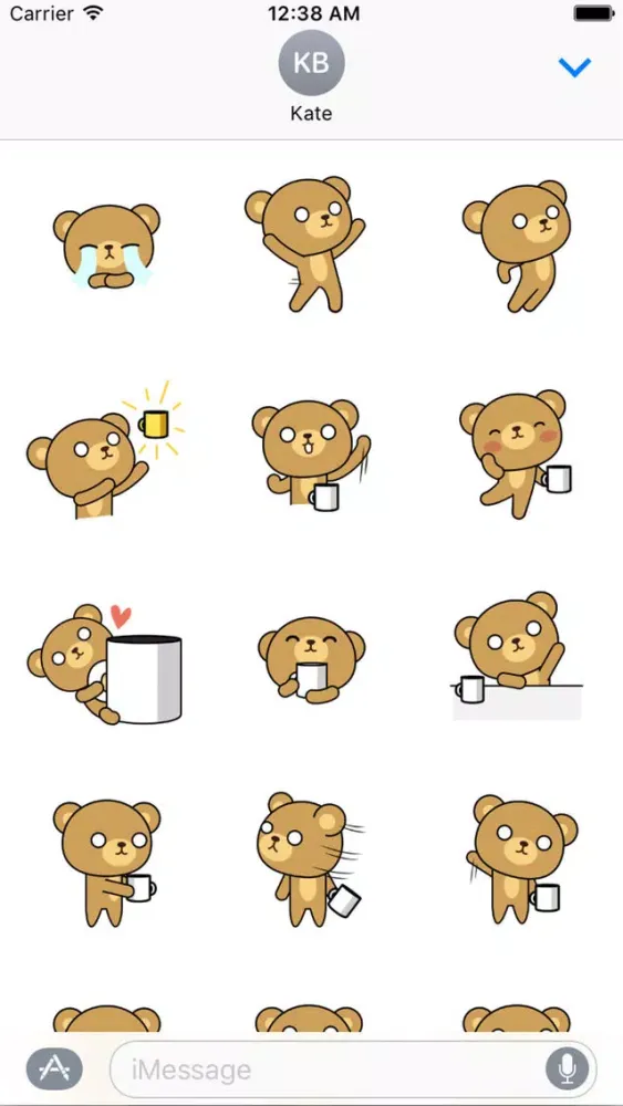 Coffee Bear Animated Stickers应用截图
